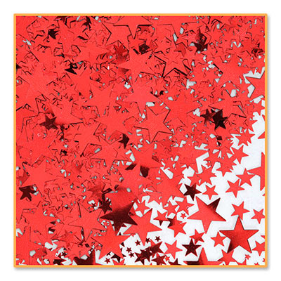 Metallic different size Red Star Confetti 