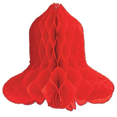 Red Tissue Bell Decorations