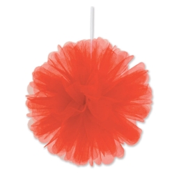 Red Tulle Balls (Pack of 24) red tulle balls, 8 inch tulle decorations, hanging tulle balls, red party décor, tulle pom poms red, event hanging decorations, Valentine’s décor tulle, Party Express tulle balls