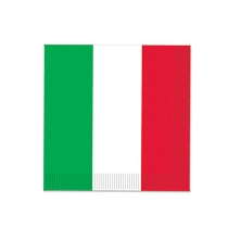 Red, White & Green Beverage Napkins