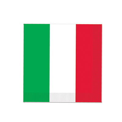 Red, White & Green Beverage Napkins