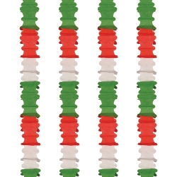 Red, White & Green Ceiling Drops