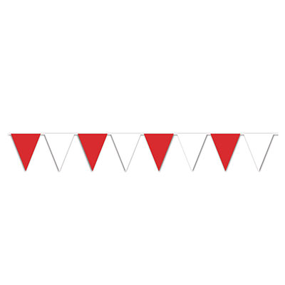 Red & White Pennant Banner 