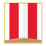 Vertical printed Red & White Stripes Backdrop on thin plastic material.