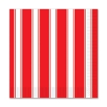 Red & White Stripes Beverage Napkins