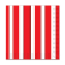 Red & White Stripes Beverage Napkins