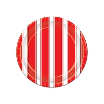 Red and White Stripe Plates