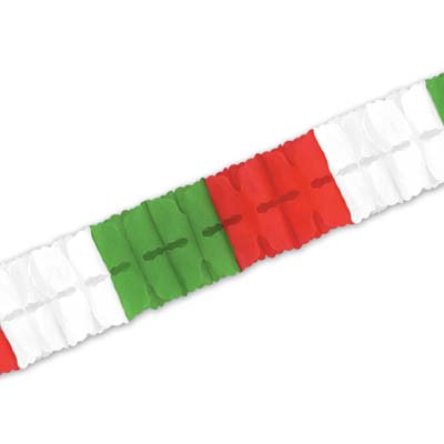 Red, White, and Green Leaf Garland Hanging decoration