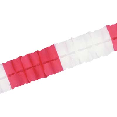 Red and White Leaf Garland Hanging decoration 