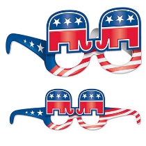 Red, White and Blue Republican Eyeglasses for election day