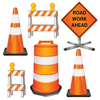 Road Crew Cutouts for a boys themed birthday party