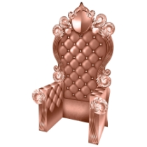 Rose Gold 3-D Prom Throne Prop