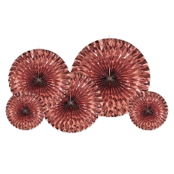 Rose Gold Metallic Decorative Fans 