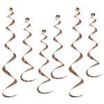 Metallic Rose Gold  whirls for ceiling decoration.
