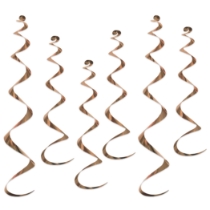 Metallic Rose Gold  whirls for ceiling decoration.