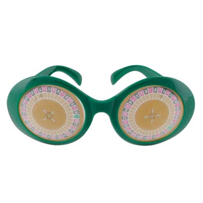 Plastic Roulette Wheel Fancy Green Frames