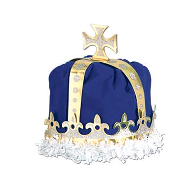 Blue Royal King's Crown with Gold 