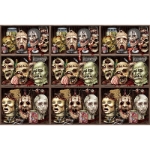 Scary Heads Backdrop (Pack of 6) Hallowen, head, backdrop, photo, pictures, prop, guts, monster 