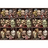 Scary Heads Backdrop (Pack of 6) Hallowen, head, backdrop, photo, pictures, prop, guts, monster 