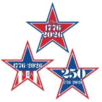Semiquincentennial Mini Star Cutouts