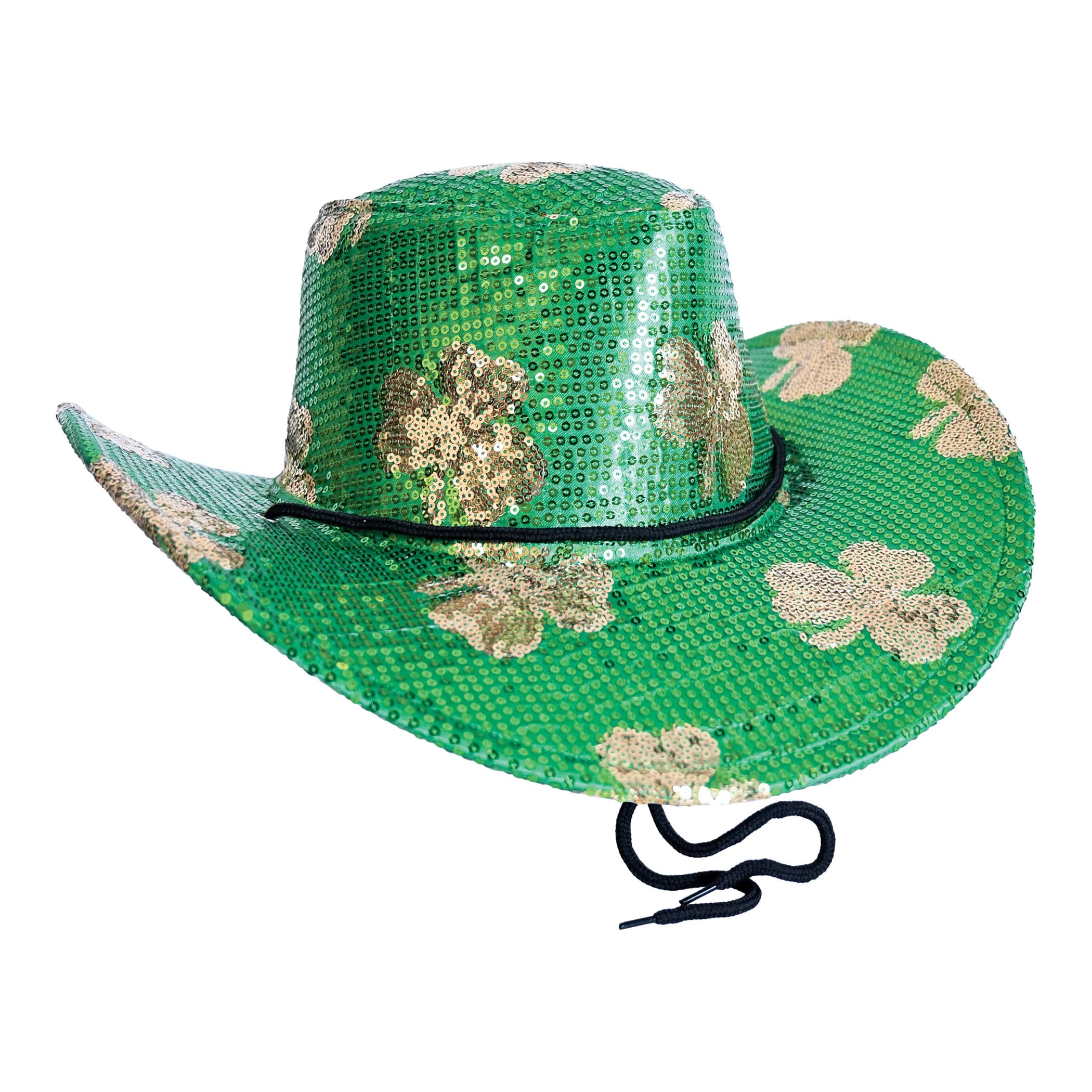 Sequined St. Patricks Day Cowboy Hat 