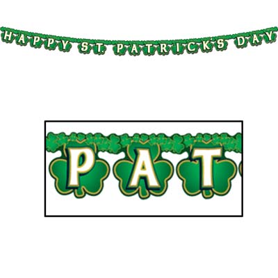 Shamrock Happy St Patricks Day Streamer