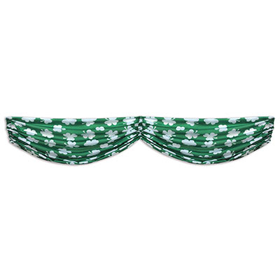 Green with White Shamrocks Fabric Bunting