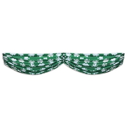 Green with White Shamrocks Fabric Bunting