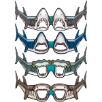 Shark Eyeglasses (Pak of 144) shark eyeglasses, shark glasses, shark party favors, shark themed party supplies, novelty shark glasses, ocean party decorations, under the sea party favors, beach party accessories, shark birthday party supplies, photo booth props, carnival giveaway items, school prize box toys, shark party accessories, bulk shark glasses, pack of 144 shark eyeglasses