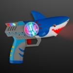 Shark Gun Spinning Light Toy (Pack of 12) shark gun light toy, spinning LED shark toy, light up shark gun, flashing shark toy, kids light up toys, projection light toy, AA battery light toy, Party Express shark gun