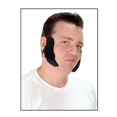 Black sideburns with a realistic look for a 50s party.