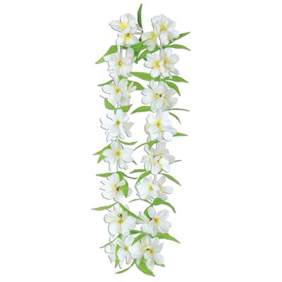 Silk 'N Petals Tropical Jasmine Lei (Pack of 12) tropical, jasmine, flower, lei, silk, petals, hawaiian, luau, hula 