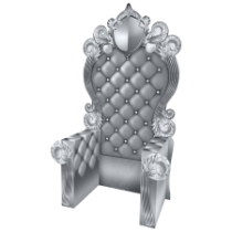 Silver 3-D Prom Throne Prop