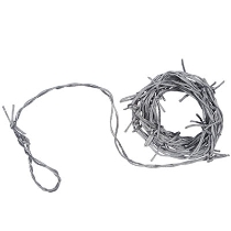 Silver Barbed Wire Garland (Pack of 12) Silver Barbed Wire Garland, garland, barbed wire, decoration, western, new year's eve, wholesale, inexpensive, bulk