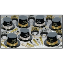 Silver Gold Legacy New Year's Party Kit for 50 New Year's, party, favors, New Years Eve kits, silver, gold, legacy 