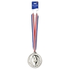 Silver Medal with Red, White and Blue Ribbon 