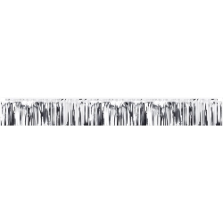 Silver Metallic Fringe Banner