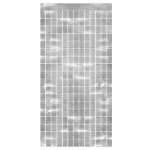 Silver Metallic Square Curtain