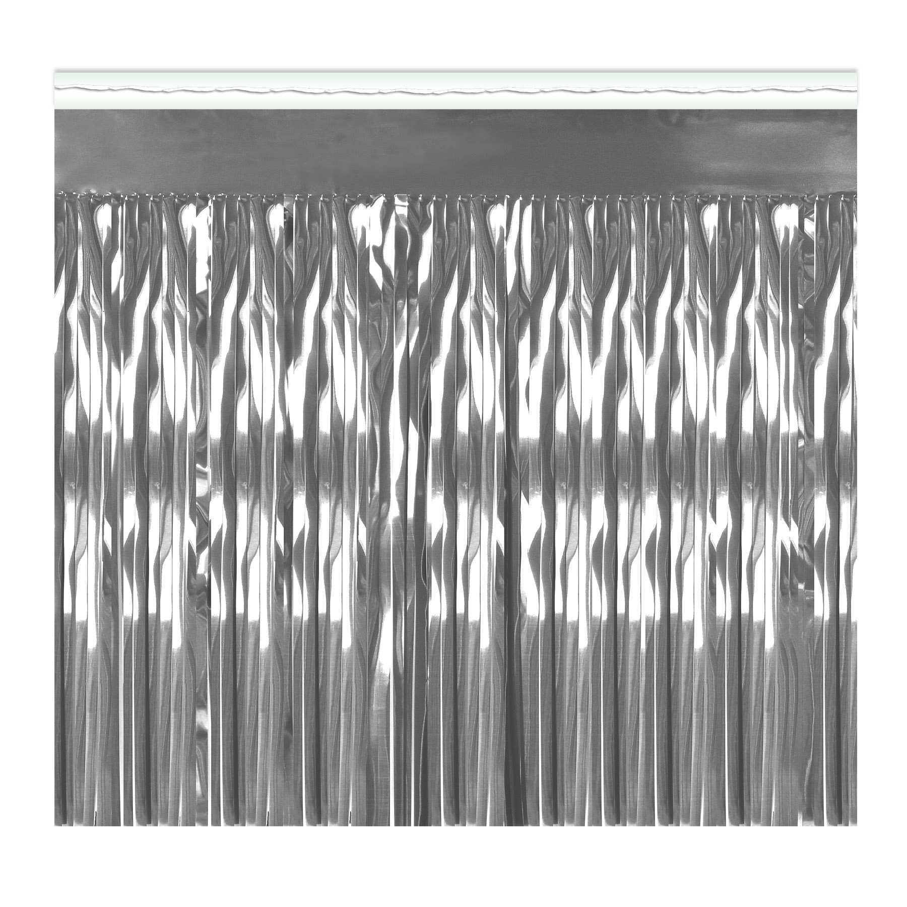 Silver Metallic Table Skirting (Pack of 6) silver metallic table skirting, 1-ply table skirt, 30 x 14 table skirting, made in USA party décor, metallic silver table skirt, bulk table skirts, event table decorations, banquet table skirting, Party Express table skirts