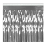 Silver Metallic Table Skirting (Pack of 6) silver metallic table skirting, 1-ply table skirt, 30 x 14 table skirting, made in USA party décor, metallic silver table skirt, bulk table skirts, event table decorations, banquet table skirting, Party Express table skirts