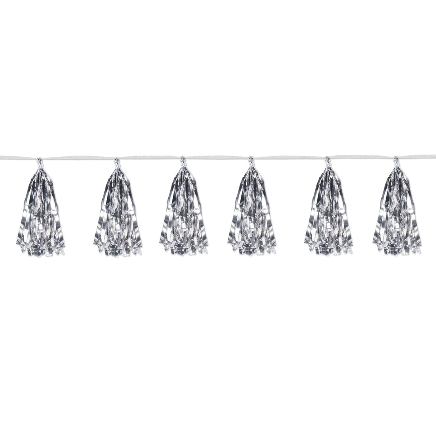 Silver Metallic Tassel Garland 