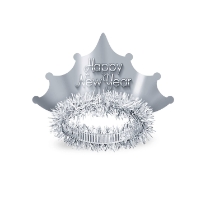 Silver tiaras with silver fringed wire band