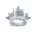 Silver tiaras with silver fringed wire band