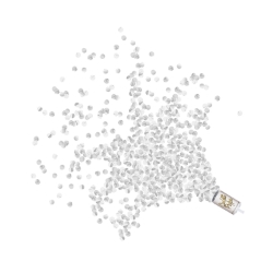 Silver celebration confetti poppers. 