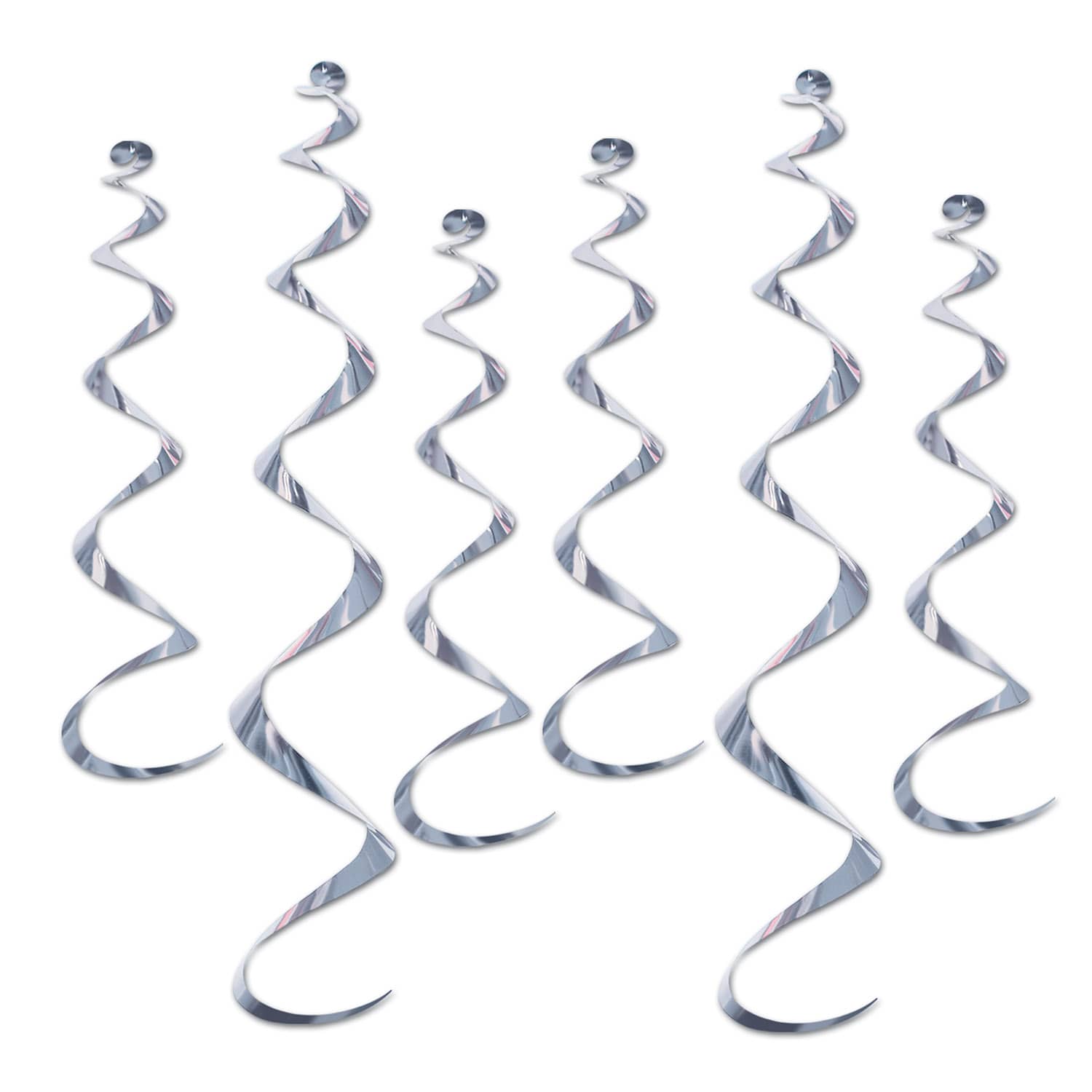 Metallic Silver whirls for ceiling decoration.