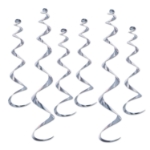 Metallic Silver whirls for ceiling decoration.