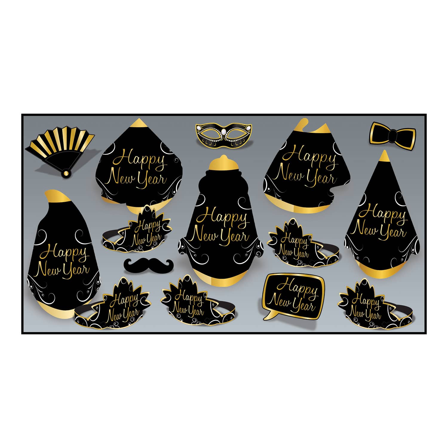 Simply Paper Black and Gold Assortment for 10