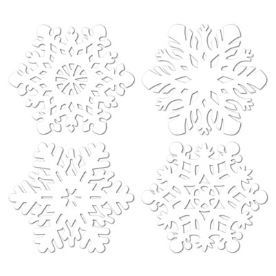 Snowflake Cutouts (Pack of 24) Snowflake Cutouts, decoration, snowflake, christmas, winter wonderland, wholesale, inexpensive, bulk