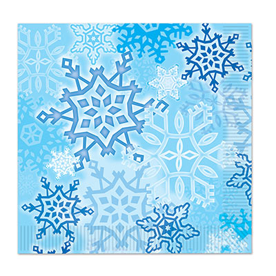 Blue Snowflake Luncheon Napkins