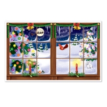 Snowy Christmas Insta-View (Pack of 6) winter, window, christmas, snow, christmas tree, nighttime 